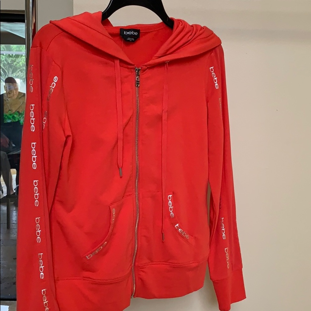 Coral zip up hoodie